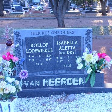 HEERDEN Roelof Lodewiekus, van 1924-1997 &amp; Isabella Aletta DRY 1915-1995