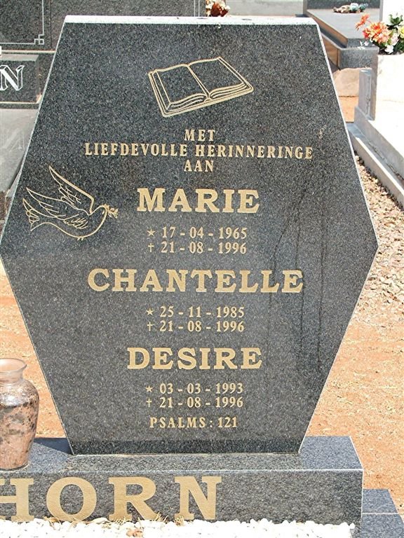 HORN Marie 1965-1996 :: HORN Chantelle 1985-1996 :: HORN Desire 1993-1996