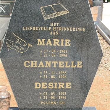 HORN Marie 1965-1996 :: HORN Chantelle 1985-1996 :: HORN Desire 1993-1996
