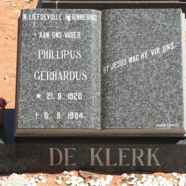 KLERK Phillipus Gerhardus, de 1920-1984