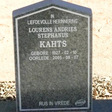 KAHTS Lourens Andries Stephanus 1927-2005