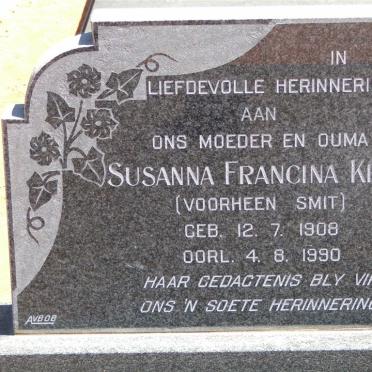 KRIEL Susanna Francina nee SMIT 1908-1990