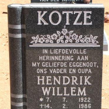 KOTZE Hendrik Willem 1922-1986