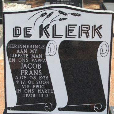 KLERK Jacob Frans, de 1976-2008