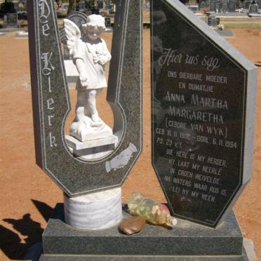 KLERK Anna Martha Margaretha, de nee VAN WYK 1902-1994