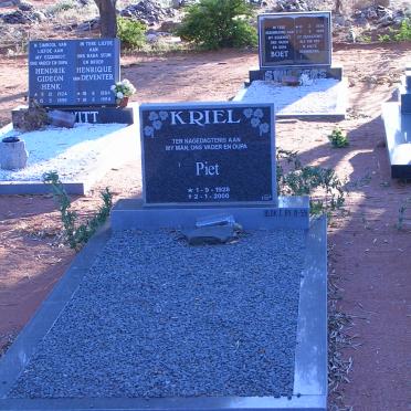 KRIEL Piet 1928-2000