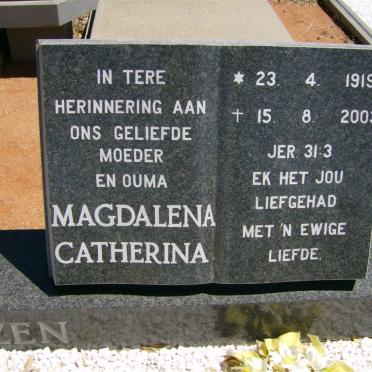 KOORTZEN Magdalena Catherina 1919-2003