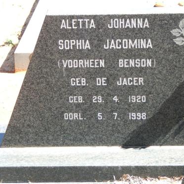 KRUGER Cornelius Francios 1916-1983 &amp; Aletta Johanna Sophia Jacomina DE JAGER nee BENSON 1920-1998