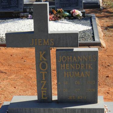 KOTZE Johannes Hendrik Human 1923-2006