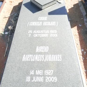 KOTZE Cornelis Nicolaas 1923-2001 :: KOTZE Barend Bartlomeus Johannes 1927-2009