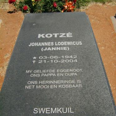 KOTZÉ Johannes Lodewicus 1942-2004