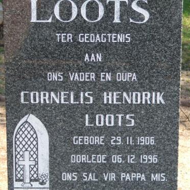 LOOTS Cornelis Hendrik 1906-1996