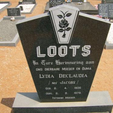 LOOTS Lydia Declaudia nee JACOBS 1936-1979