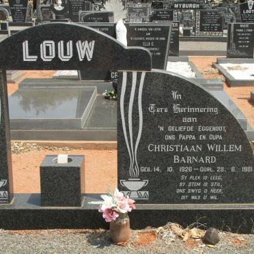 LOUW Christiaan Willem Barnard 1926-1981