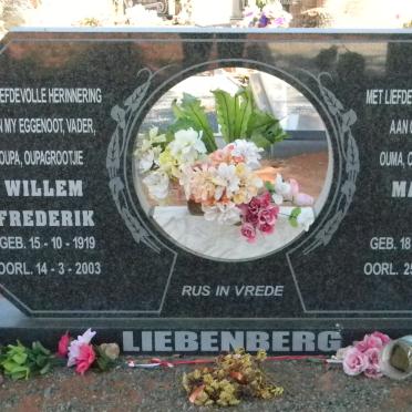 LIEBENBERG Willem Frederik 1919-2003 &amp; Marie 1927-2014
