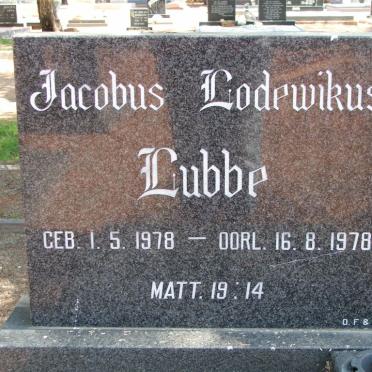 LUBBE Jacobus Lodewikus 1978-1978