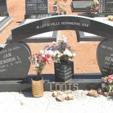 LOOTS Jan Hendrik L. 1946-  &amp; Johanna Hendrina E. VAN ROOYEN 1942-1996