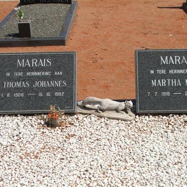 MARAIS Thomas Johannes 1906-1992 &amp; Martha Maria 1918-1995