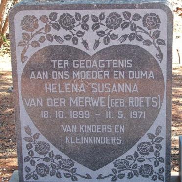 MERWE Nicolaas, v.d. 1891-1964 &amp; Helena Susanna ROETS 1899-1971