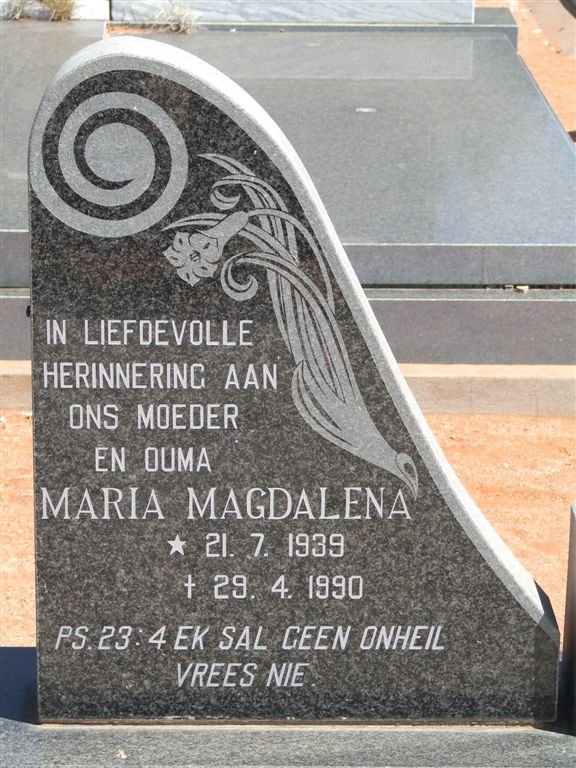 MOSTERT Maria Magdalena 1939-1990