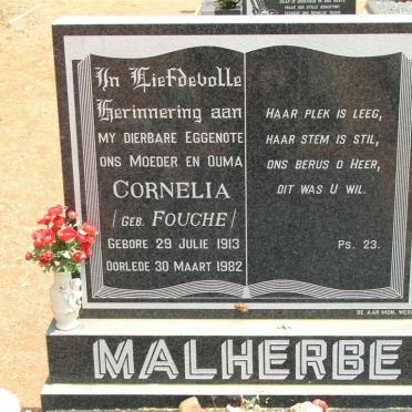 MALHERBE Cornelia nee FOUCHE 1913-1982