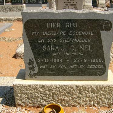 NEL Sara J.G. nee SHEPHERD 1884-1966