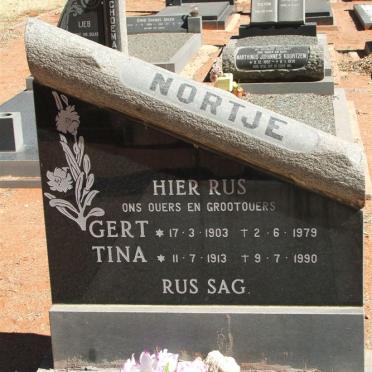 NORTJE Gert 1903-1979 &amp; Tina 1913-1990