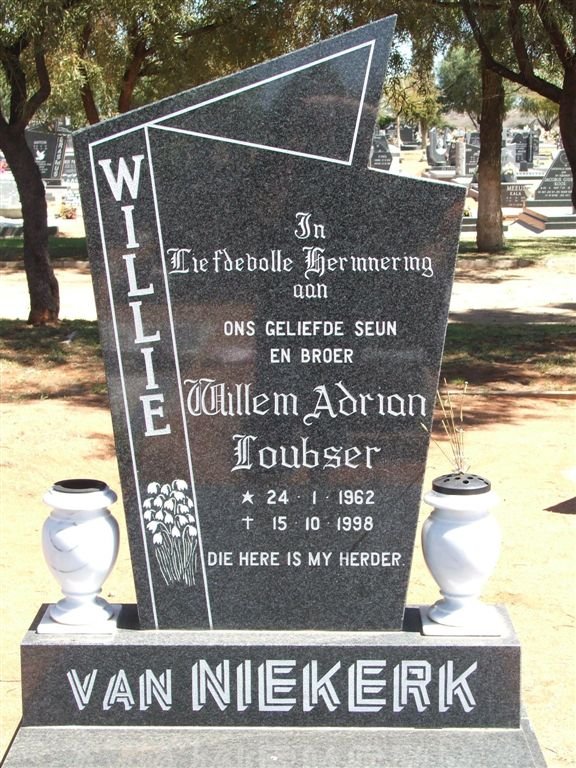 NIEKERK Willem Adrian Loubser, van 1962-1998