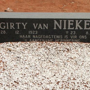 NIEKERK Girty, van 1923-1985
