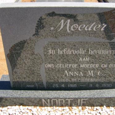NORTJE Anna M.C. nee BEZUIDENHOUT 1910-1990