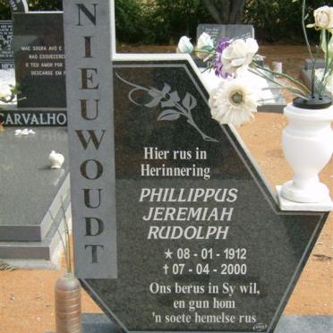 NIEWOUDT Phillippus Jeremiah Rudolph 1912-2000
