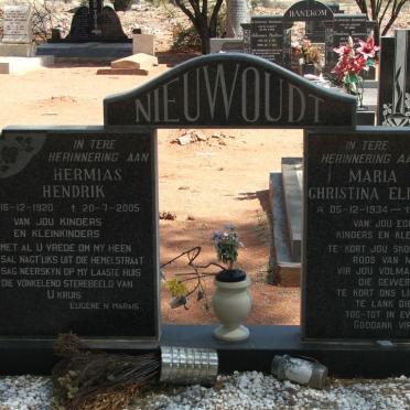 NIEWOUDT Hermias Hendrik 1920-2005 &amp; Maria Christina Elizabeth 1934-2000