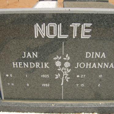 NOLTE Jan Hendrik 1905-1992 &amp; Dina Johanna 1913-1992