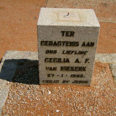 NIEKERK Cecilia A.F., van -1965