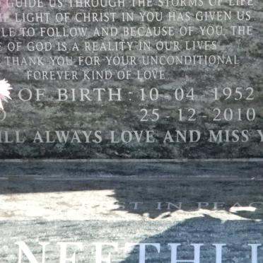 NEETHLING Bennet John Franklin 1955 -2001 &amp; Wendy Lena 1952-2010