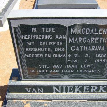NIEKERK Magdalena Margaretha Catharina, van 1926-1985