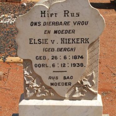 NIEKERK Elsie, v nee BERGH 1874-1938