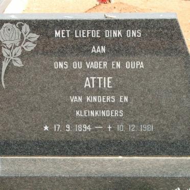 NIEKERK Attie, van 1894-1981 &amp; Susie 1896-1981