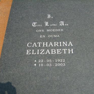 NIEKERK Catharina Elizabeth, van 1922-2003