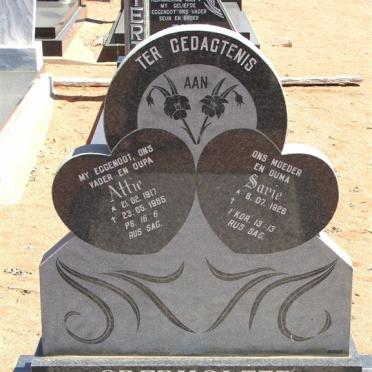 OBERHOLZER Attie 1917-1985 &amp; Sarie 1926-