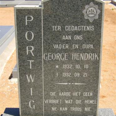 PORTWIG George Hendrik 1932-1992