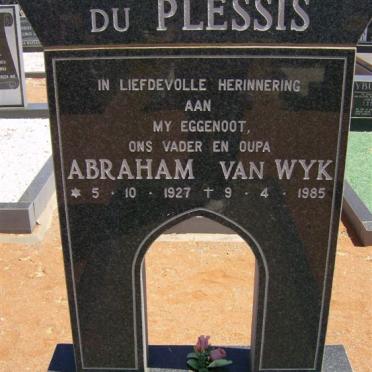 PLESSIS Abraham van Wyk, du 1927-1985