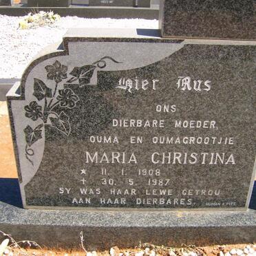 PAGE Maria Christina 1908-1987