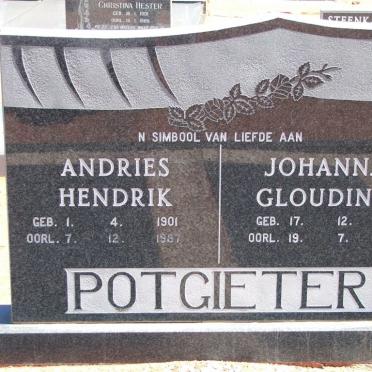 POTGIETER Andries Hendrik 1901-1987 &amp; Johanna Gloudina 1908-1987