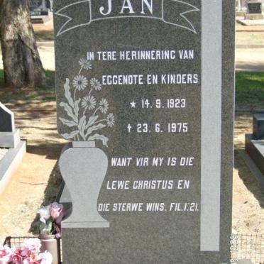 PLESSIS Jan, du 1923-1975