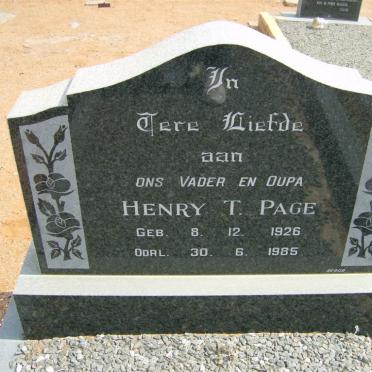 PAGE Henry T. 1926-1985
