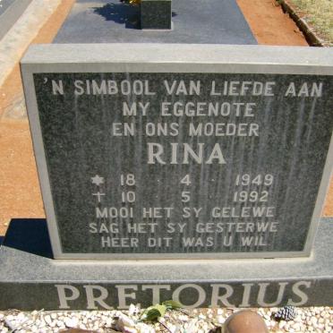 PRETORIUS Rina 1949-1992