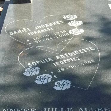 PLESSIS Daniël Johannes, du 1938-2009 &amp; Sophia Antoinette 1943- 