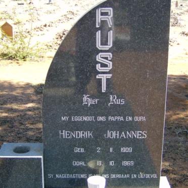 RUST Hendrik Johannes 1909-1969