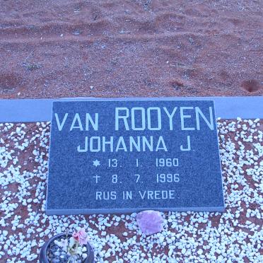 ROOYEN Johanna J., van 1960-1996